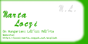 marta loczi business card